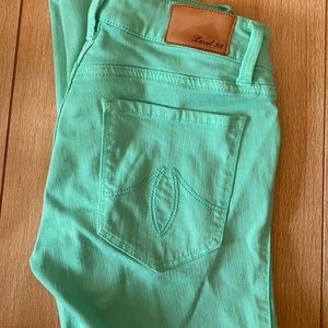 Vintage Level 99 mint green skinny jeans